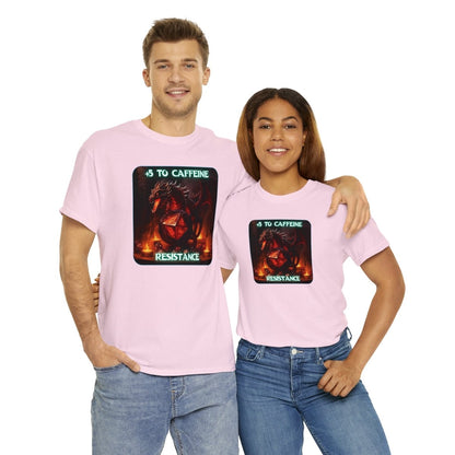 Goated Goods - D&D - +5 to Caffeine Resistance - Unisex T-shirt - Light Pink - S