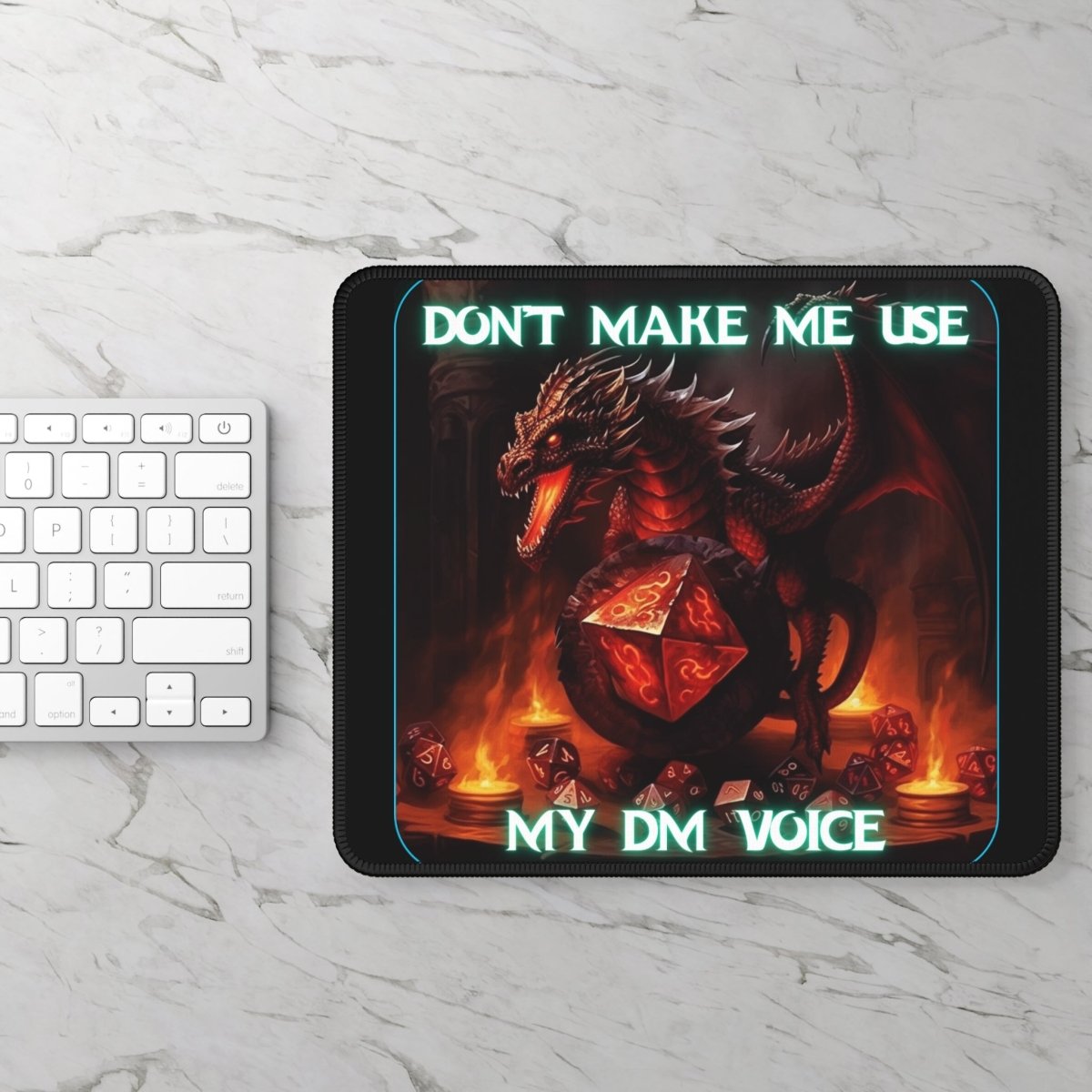 Goated Goods - D&D - Don't Make Me Use My DM Voice - Mouse Pad - Rectangle - 9" × 7"