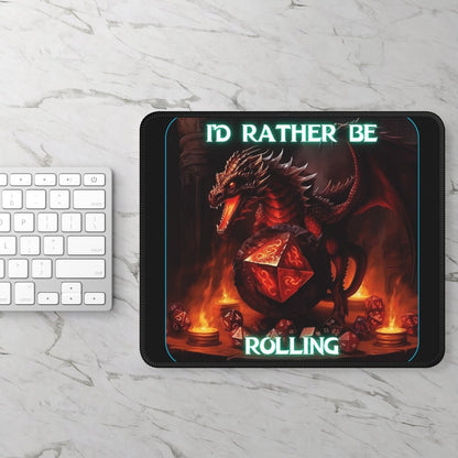 Goated Goods - D&D - I'd Rather Be Rolling - Mouse Pad - Rectangle - 9" × 7"