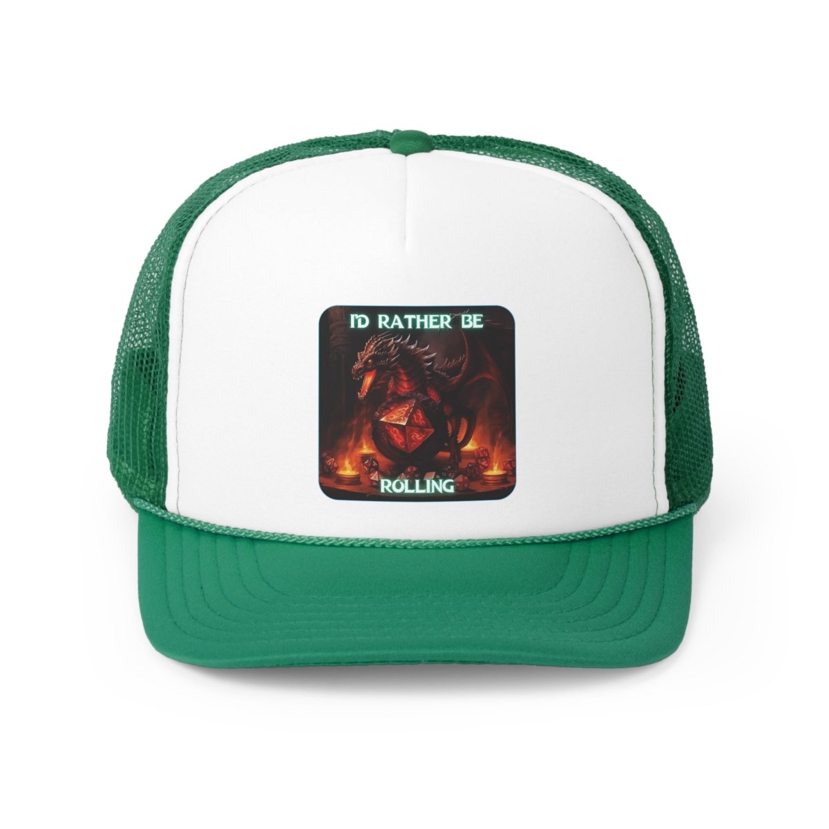 Goated Goods - D&D - I'd Rather Be Rolling - Trucker Hat - Green - One size