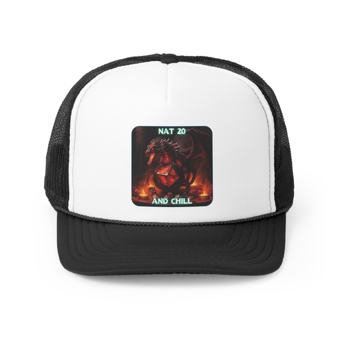 Goated Goods - D&D - Nat 20s and Chill - Trucker Hat - Black - One size