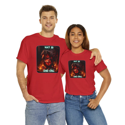 Goated Goods - D&D - Nat 20s and Chill - Unisex T-shirt - Red - S