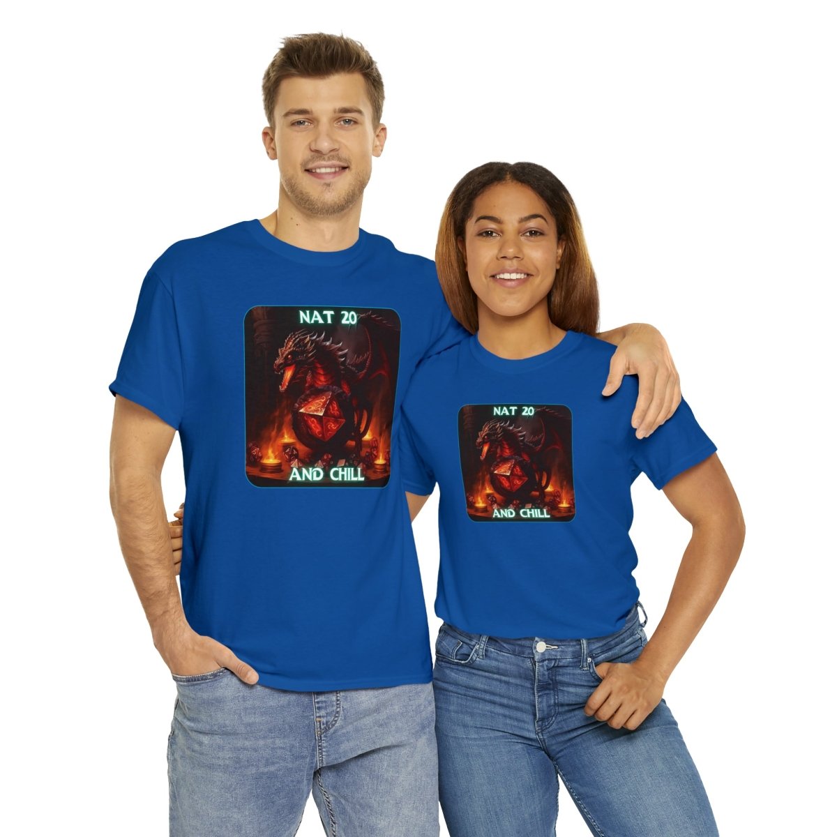 Goated Goods - D&D - Nat 20s and Chill - Unisex T-shirt - Royal - S