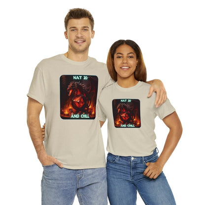 Goated Goods - D&D - Nat 20s and Chill - Unisex T-shirt - Sand - S