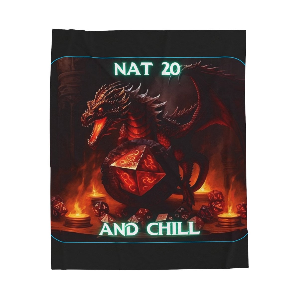 Goated Goods - D&D - Nat 20s and Chill - Velveteen Plush Blanket - 30" × 40" -