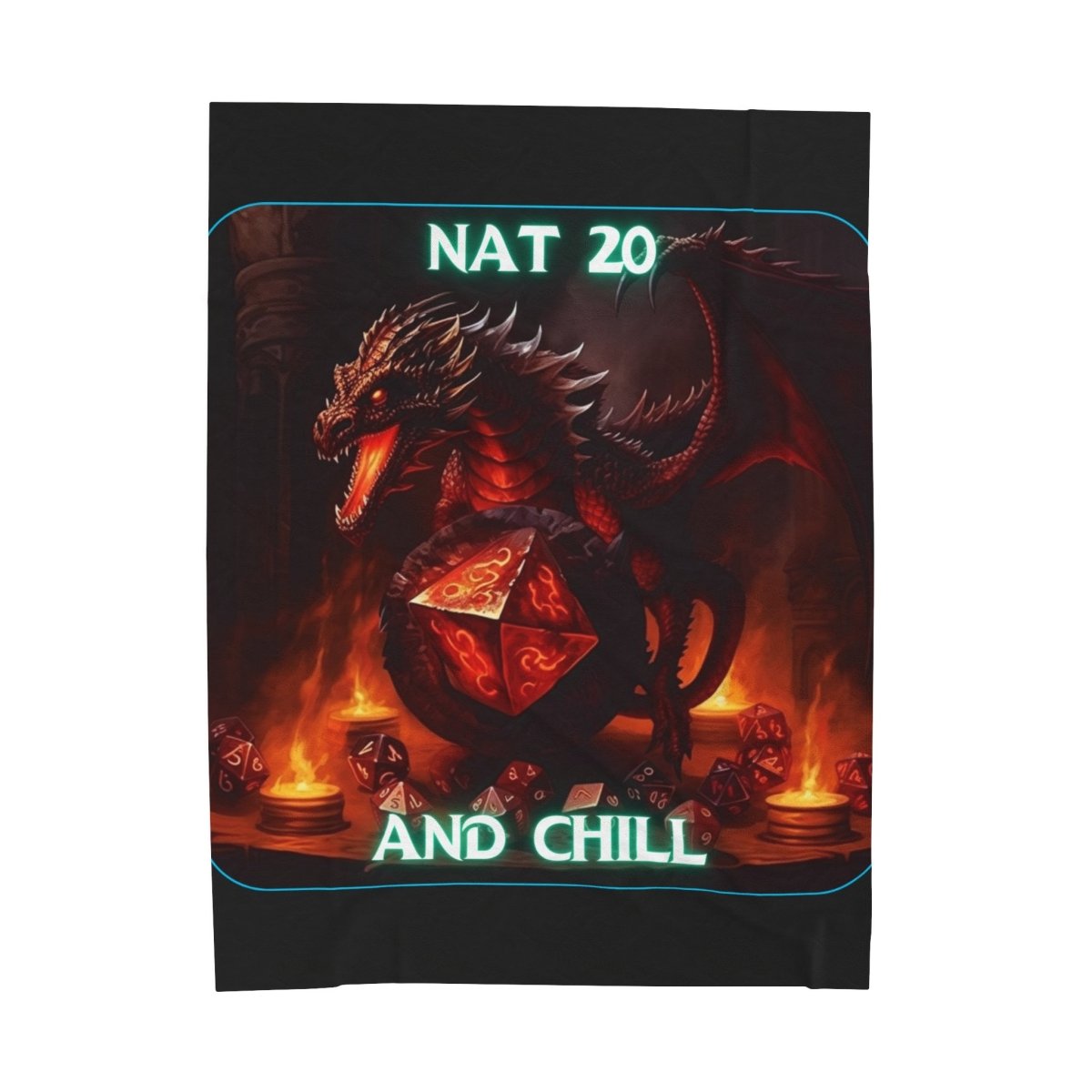 Goated Goods - D&D - Nat 20s and Chill - Velveteen Plush Blanket - 60" × 80" -