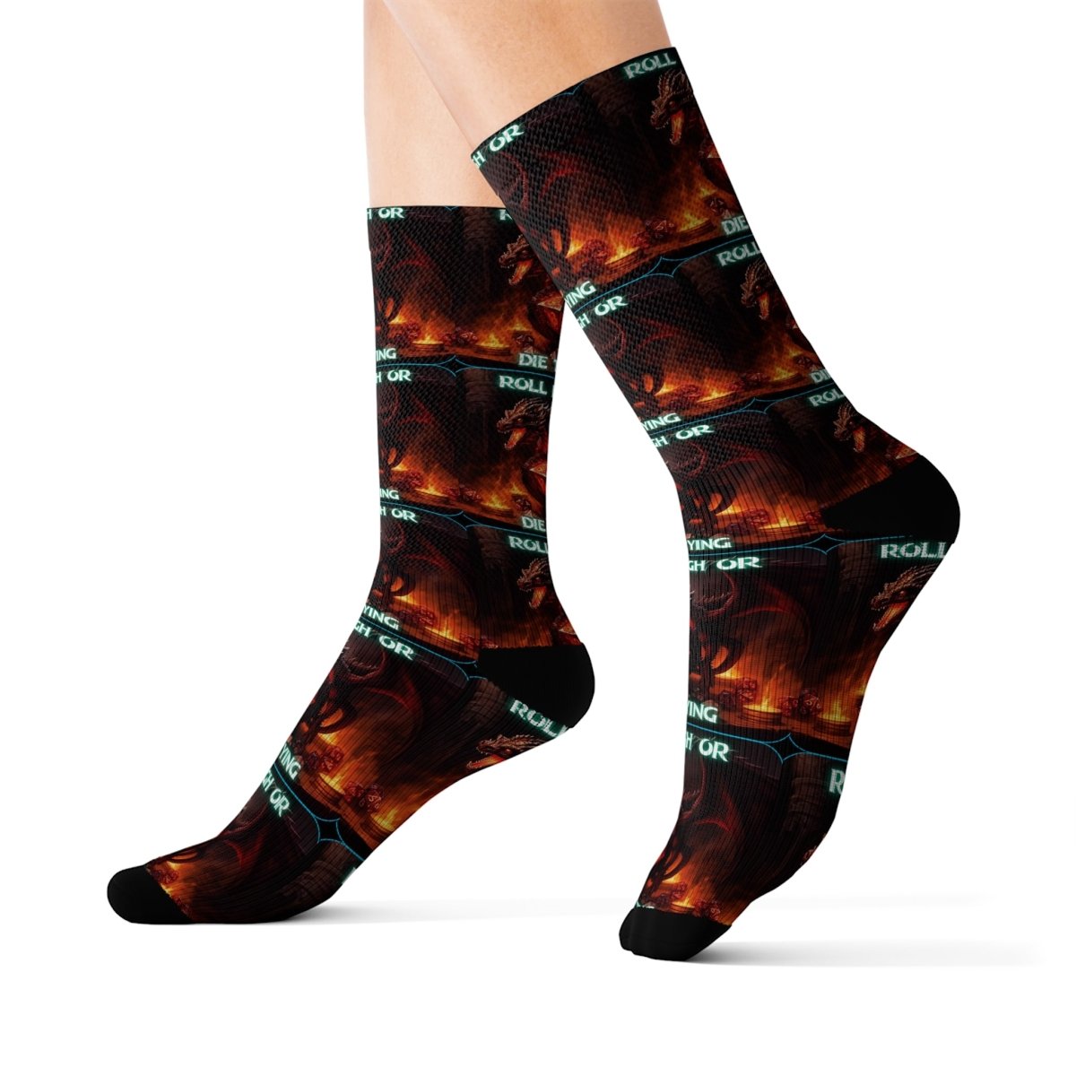 Goated Goods - D&D - Roll High or Die Trying - Socks - M -