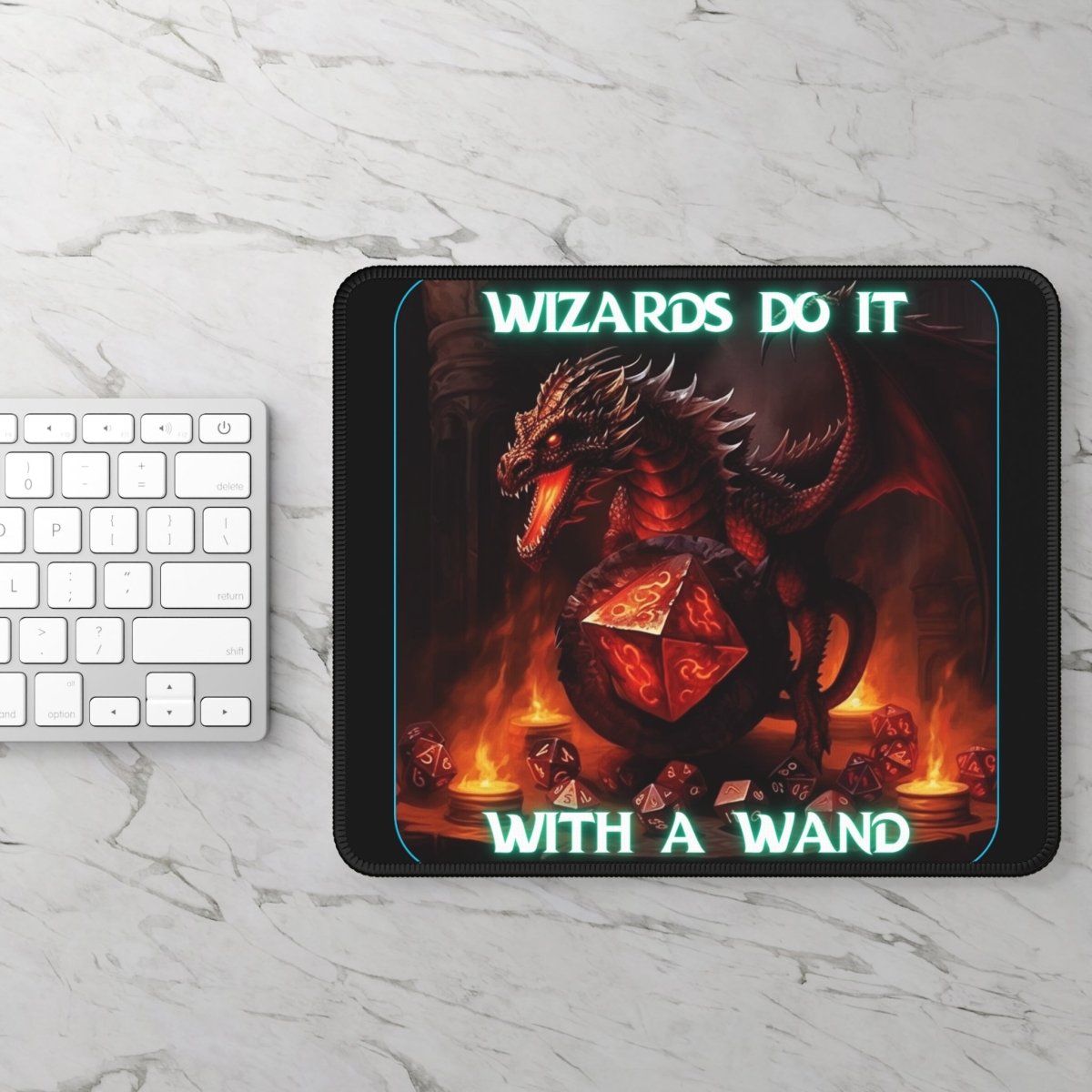 Goated Goods - D&D - Wizards Do It with a Wand - Mouse Pad - Rectangle - 9" × 7"