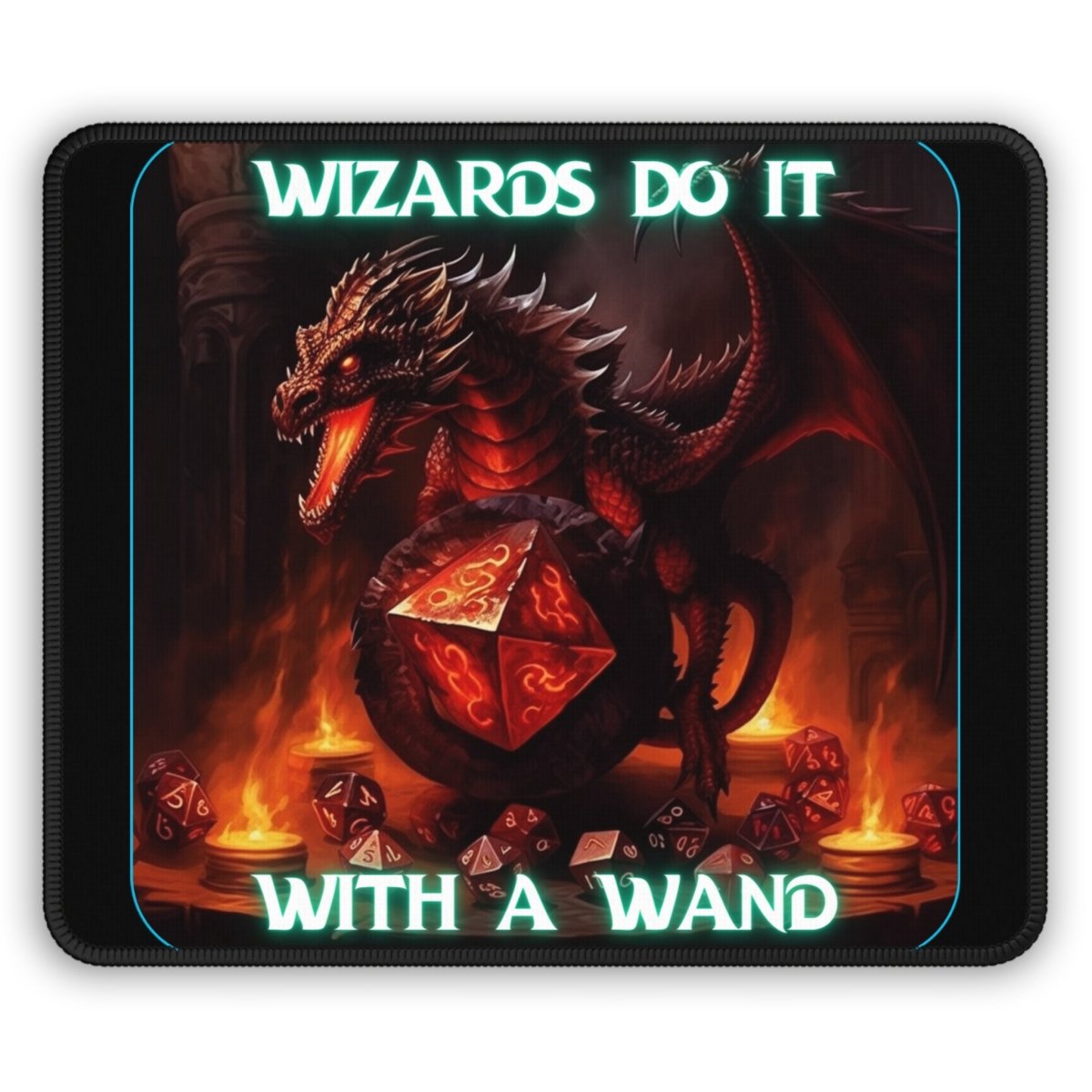 Goated Goods - D&D - Wizards Do It with a Wand - Mouse Pad - Rectangle - 9" × 7"