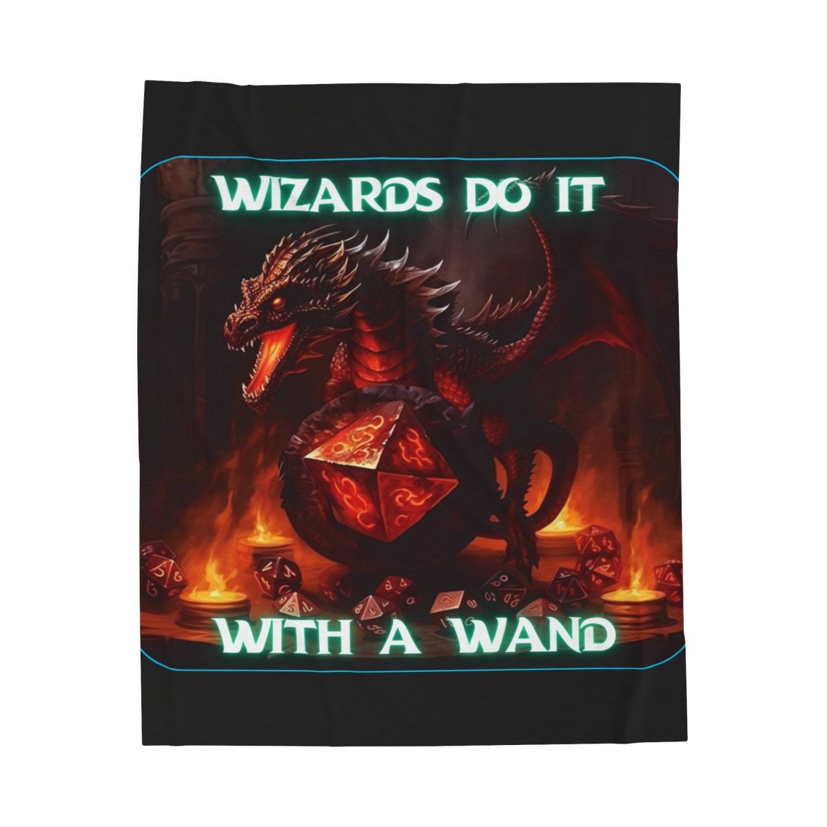 Goated Goods - D&D - Wizards Do It with a Wand - Velveteen Plush Blanket - 30" × 40" -