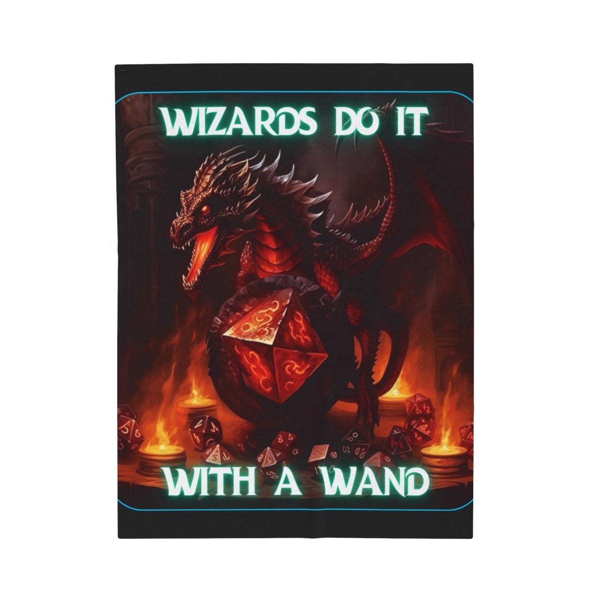 Goated Goods - D&D - Wizards Do It with a Wand - Velveteen Plush Blanket - 50" × 60" -