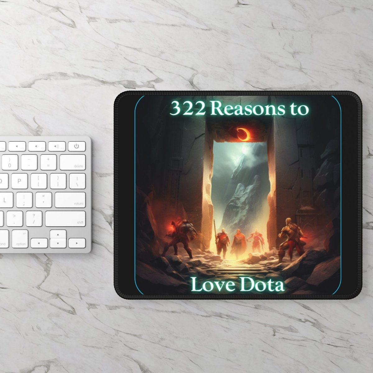 Goated Goods - Dota - 322 Reasons to Love Dota - Mouse Pad - Rectangle - 9" × 7"