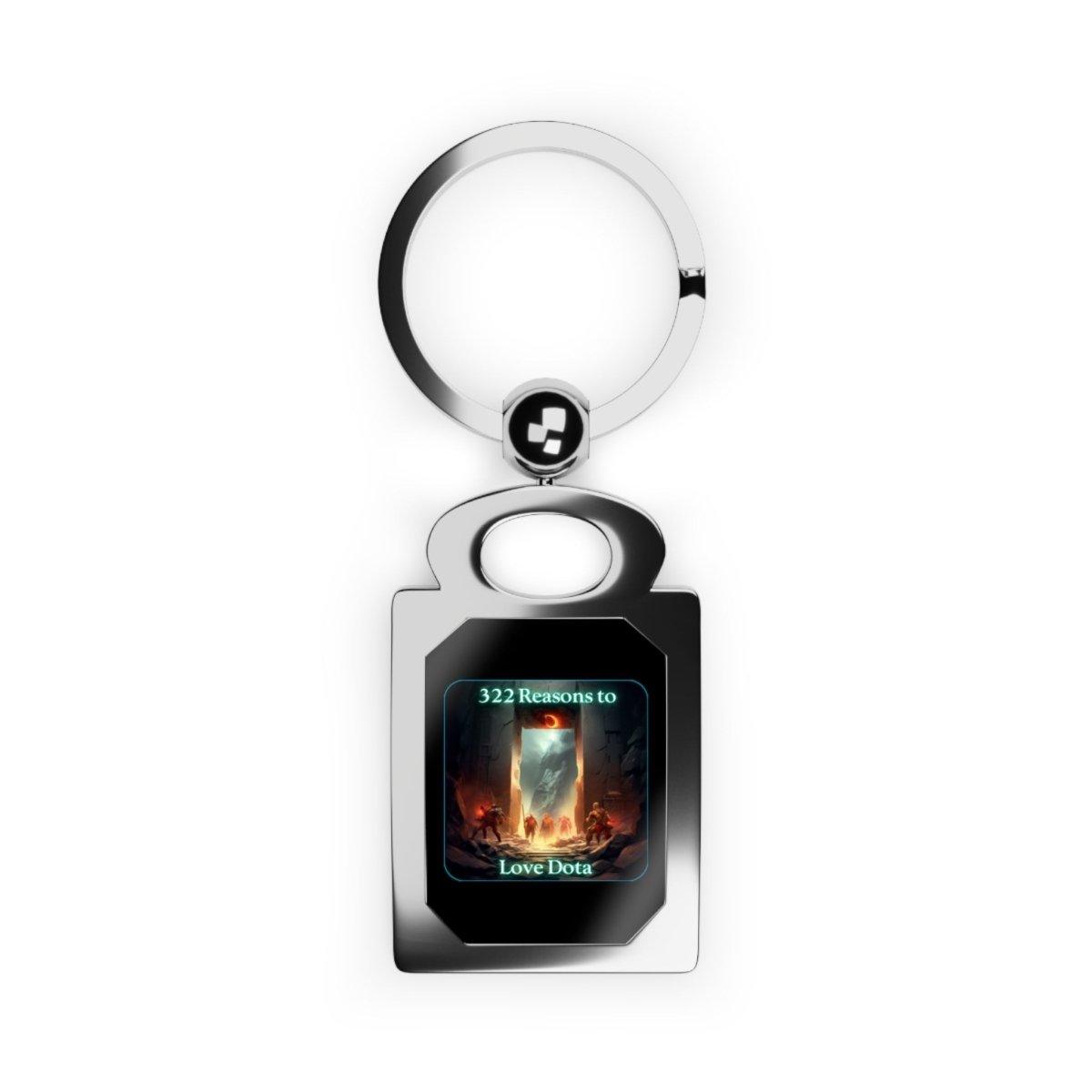 Goated Goods - Dota - 322 Reasons to Love Dota - Silver Keychain - One size - Glossy