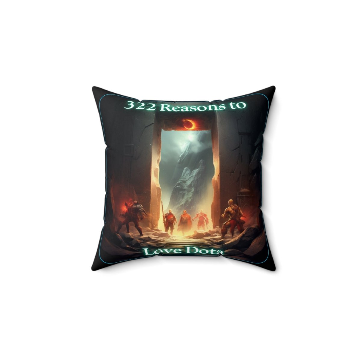 Goated Goods - Dota - 322 Reasons to Love Dota - Square Pillow - 14" × 14" -