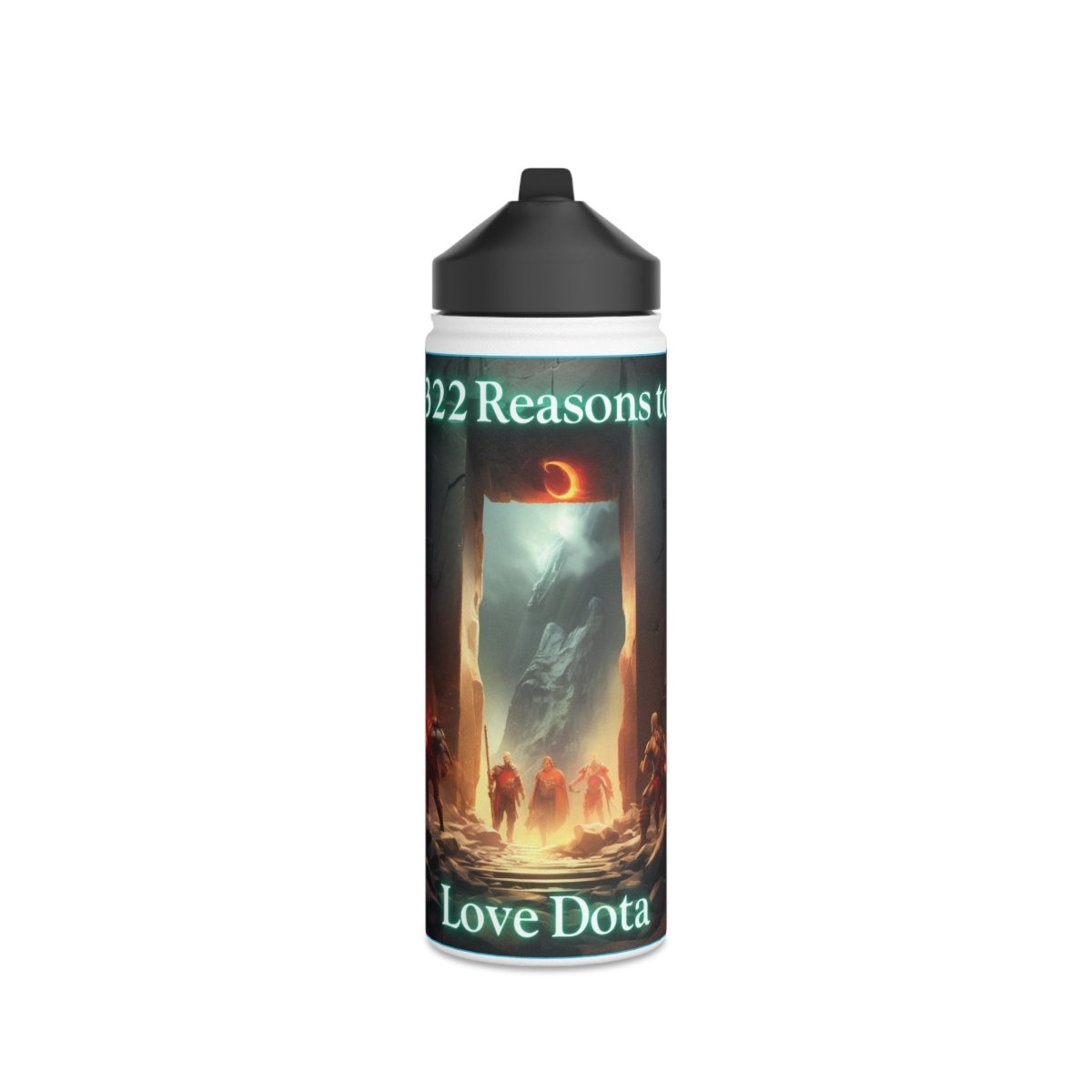 Goated Goods - Dota - 322 Reasons to Love Dota - Stainless Steel Water Bottle, Standard Lid - 32oz - White