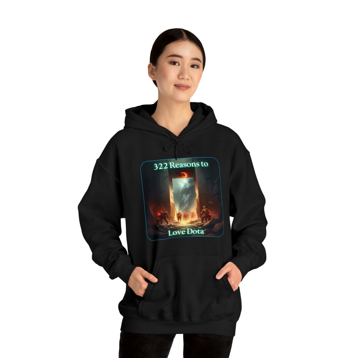 Goated Goods - Dota - 322 Reasons to Love Dota - Unisex Hoodie - Black - S