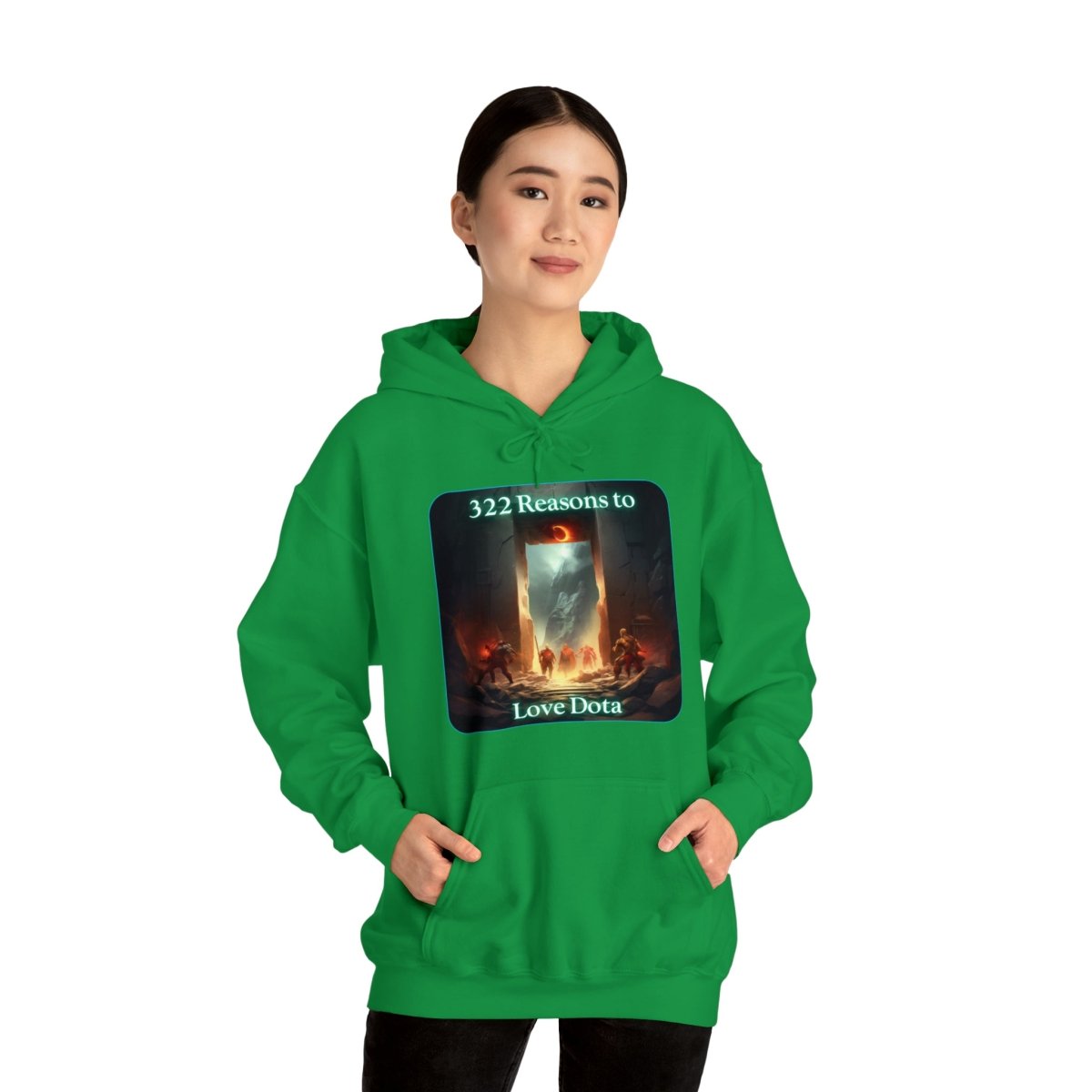 Goated Goods - Dota - 322 Reasons to Love Dota - Unisex Hoodie - Irish Green - S