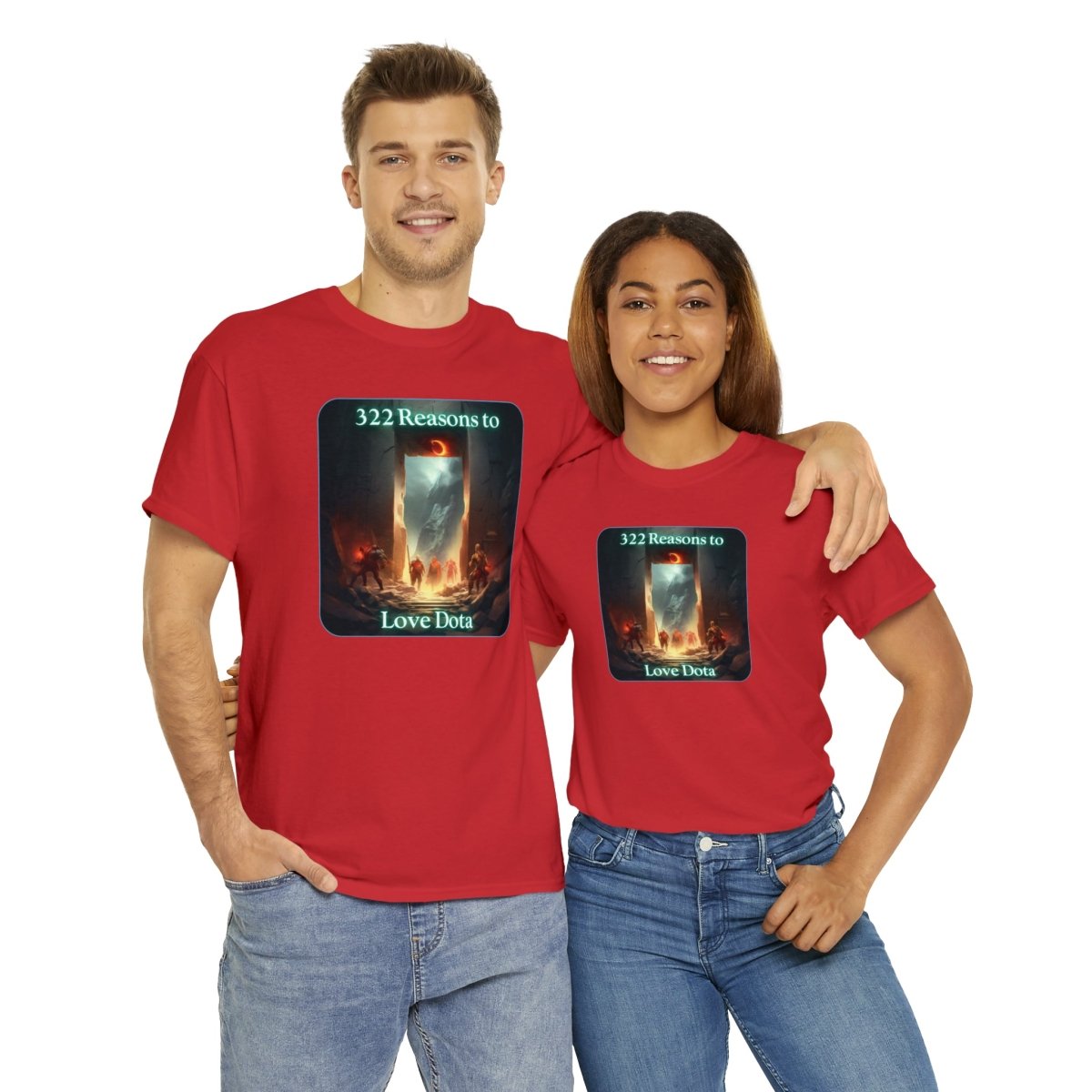 Goated Goods - Dota - 322 Reasons to Love Dota - Unisex T-shirt - Red - S