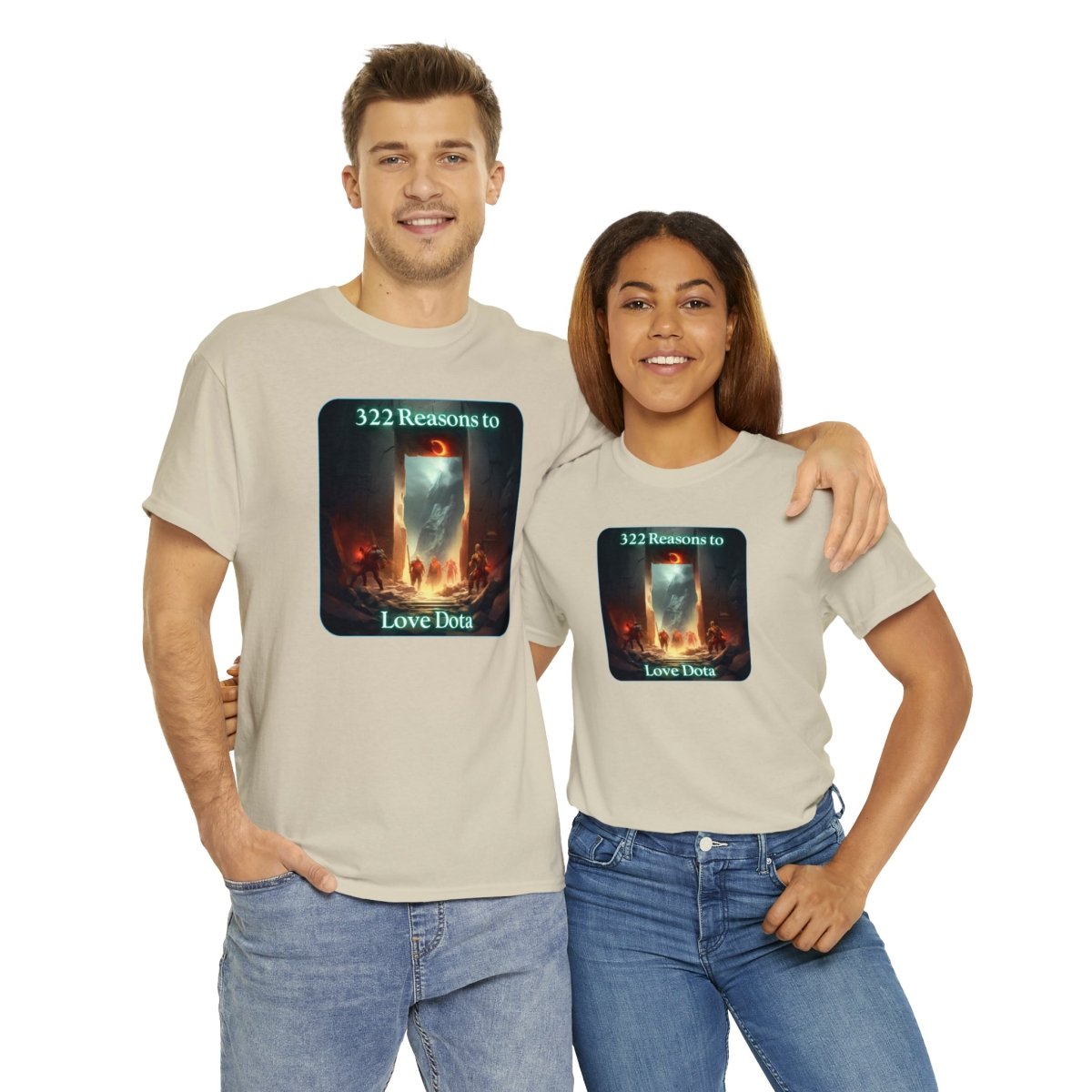 Goated Goods - Dota - 322 Reasons to Love Dota - Unisex T-shirt - Sand - S