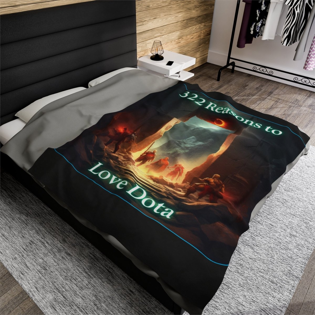 Goated Goods - Dota - 322 Reasons to Love Dota - Velveteen Plush Blanket - 60" × 80" -