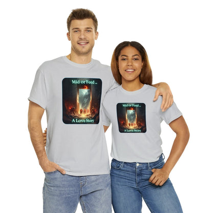 Goated Goods - Dota - Mid or Feed A Love Story - Unisex T-shirt - Ice Grey - S