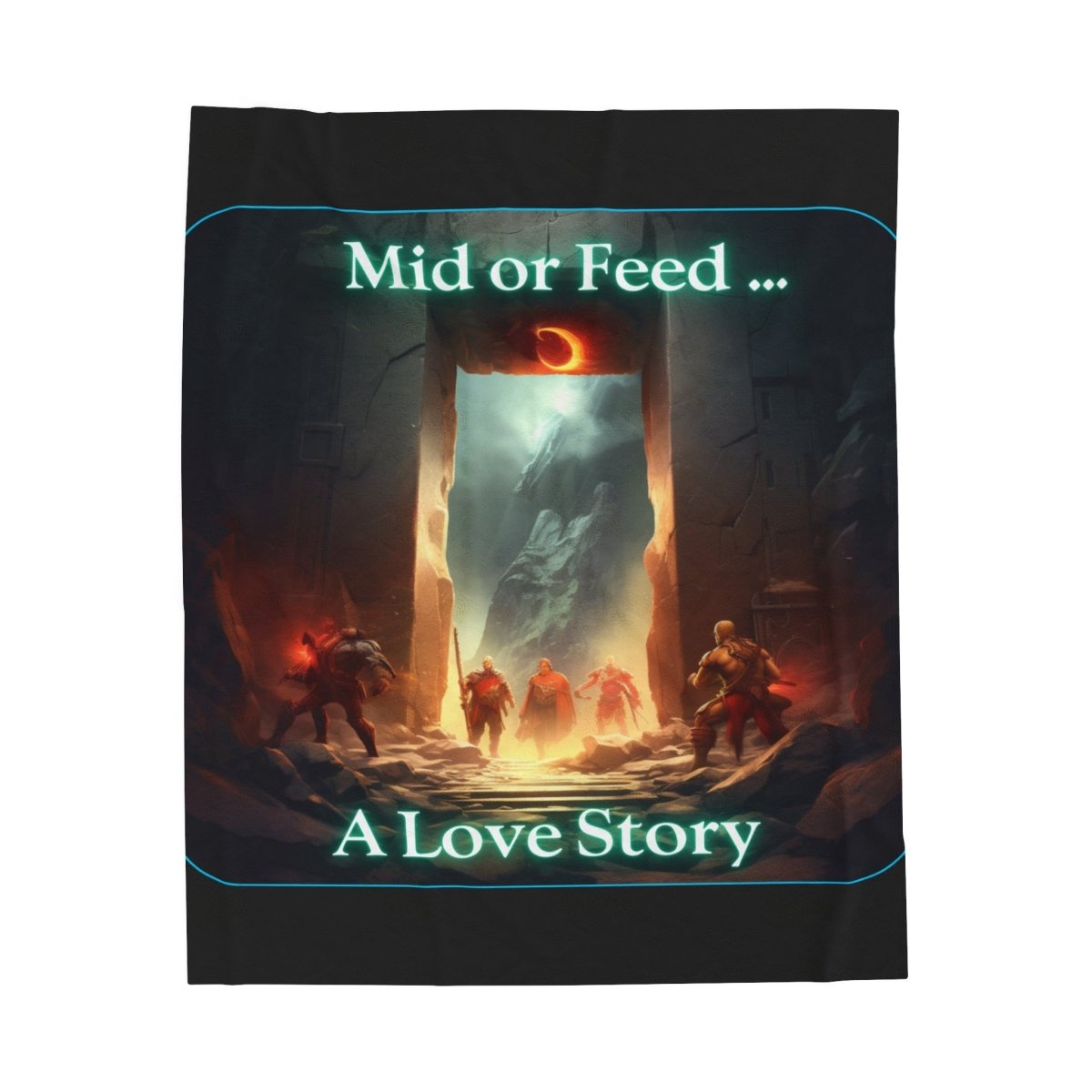 Goated Goods - Dota - Mid or Feed A Love Story - Velveteen Plush Blanket - 30" × 40" -