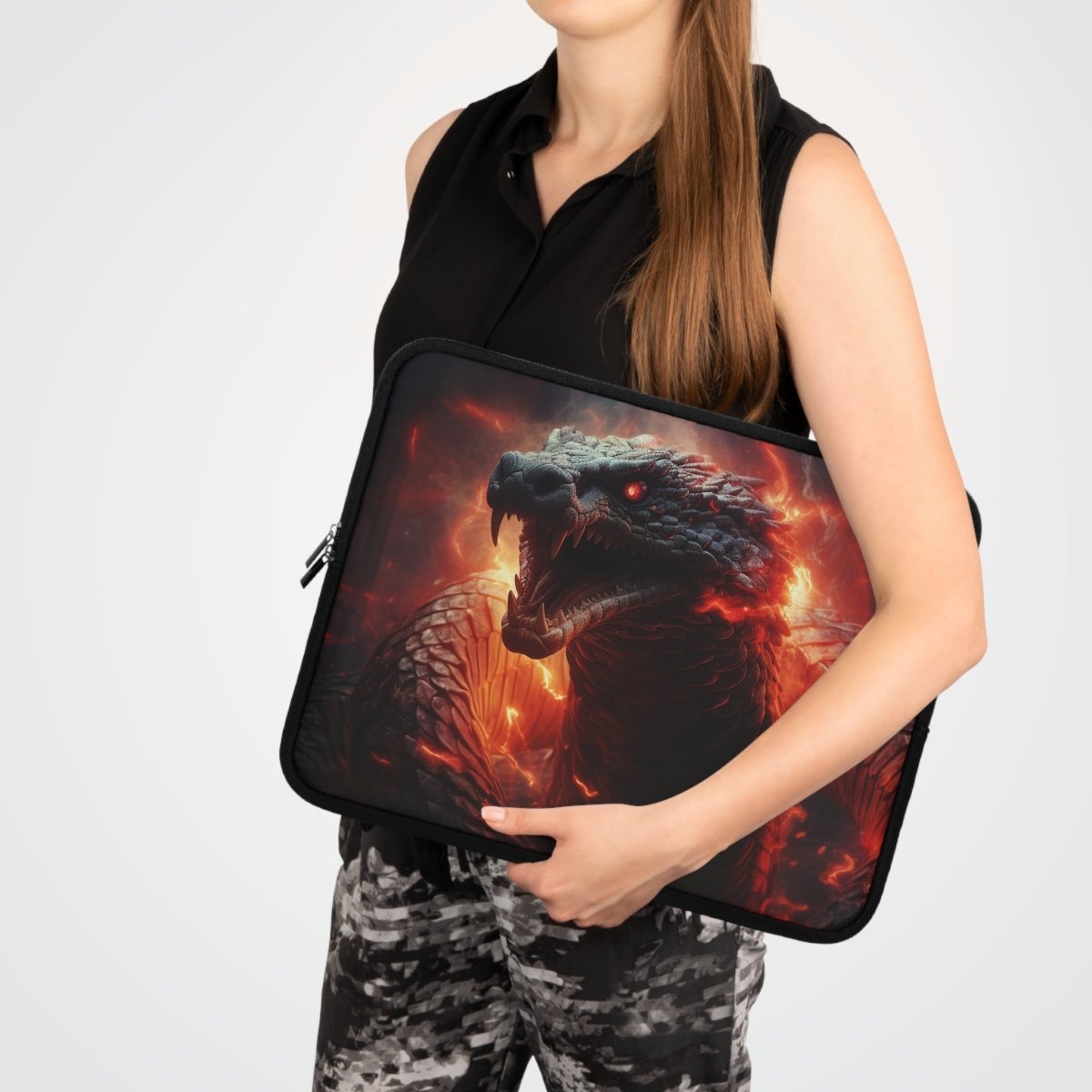 Goated Goods - Dragon Serpent - Laptop Sleeve - Black - 17"