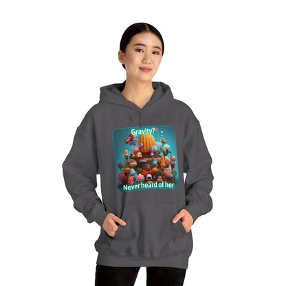 Goated Goods - Fall Guys - Gravity Never heard of her - Unisex Hoodie - Charcoal - S