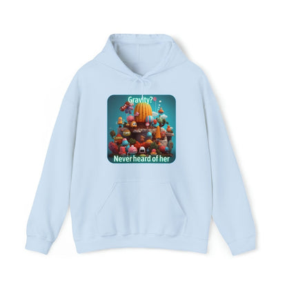 Goated Goods - Fall Guys - Gravity Never heard of her - Unisex Hoodie - Light Blue - S