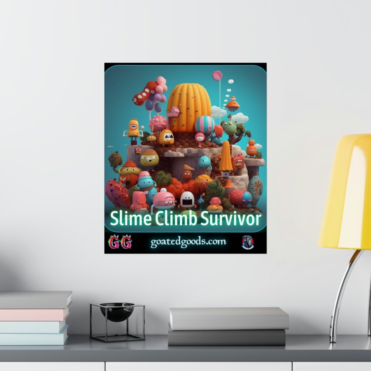 Goated Goods - Fall Guys - Slime Climb Survivor - Matte Vertical Poster - 17" x 20" - Matte