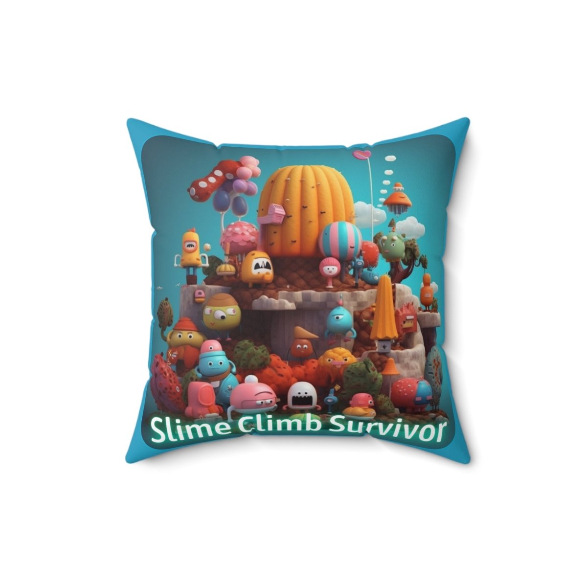 Goated Goods - Fall Guys - Slime Climb Survivor - Square Pillow - 16" × 16" -