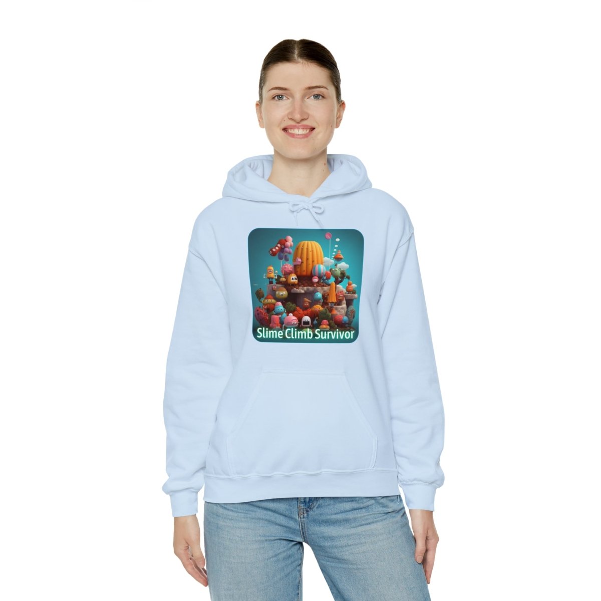 Goated Goods - Fall Guys - Slime Climb Survivor - Unisex Hoodie - Light Blue - S