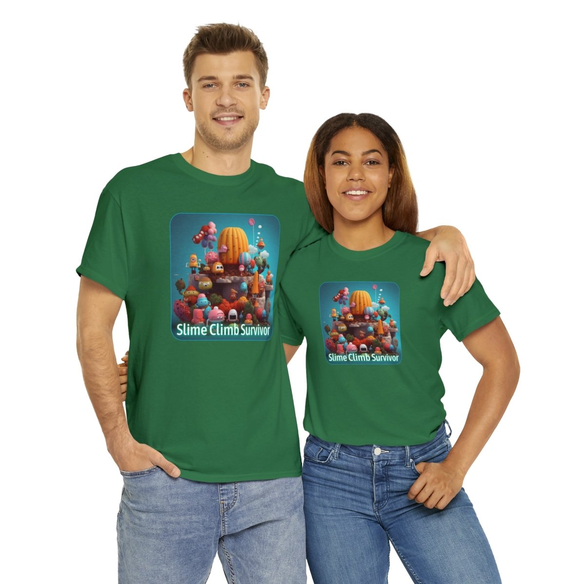 Goated Goods - Fall Guys - Slime Climb Survivor - Unisex T-shirt - Turf Green - S