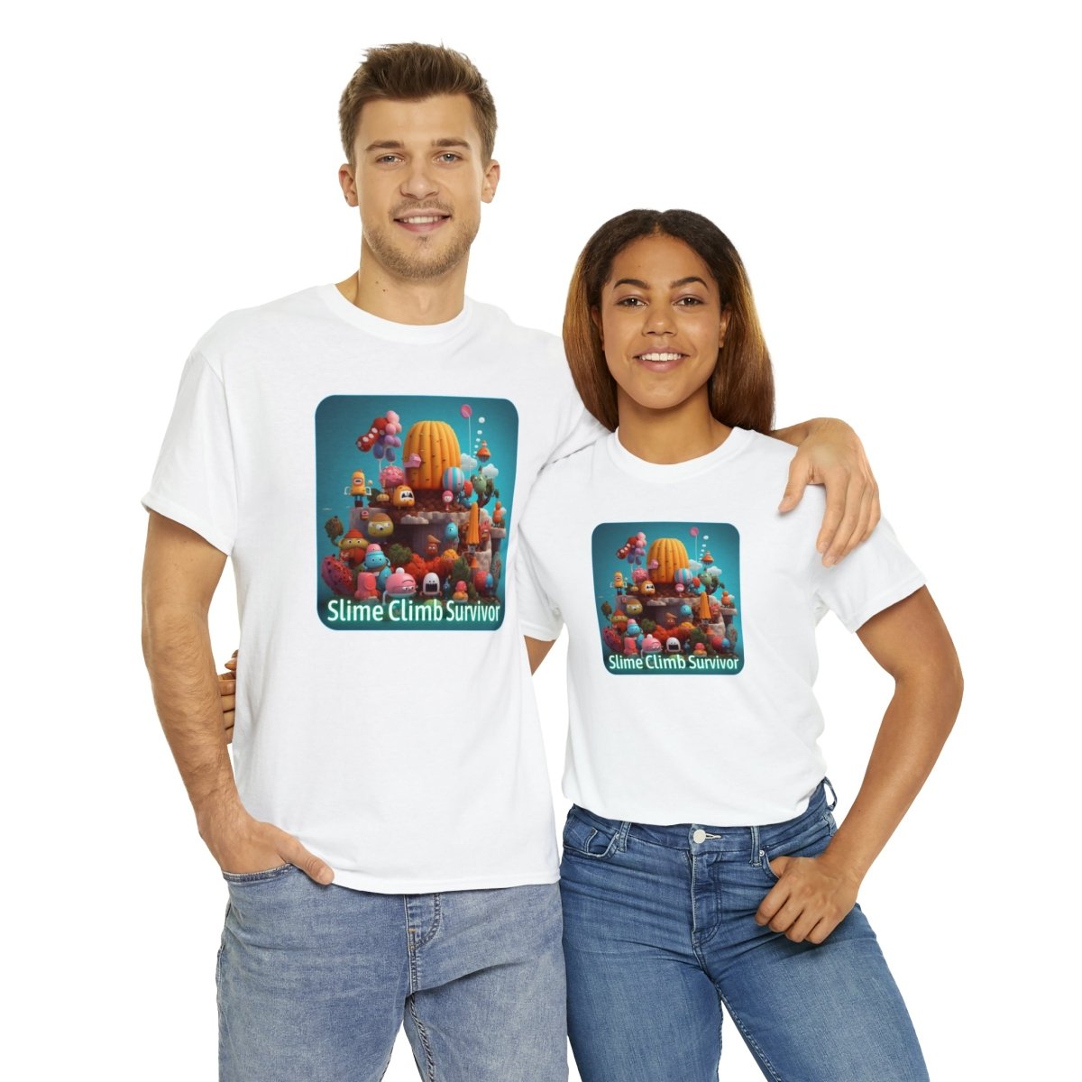 Goated Goods - Fall Guys - Slime Climb Survivor - Unisex T-shirt - White - S