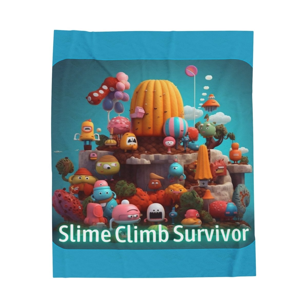 Goated Goods - Fall Guys - Slime Climb Survivor - Velveteen Plush Blanket - 30" × 40" -