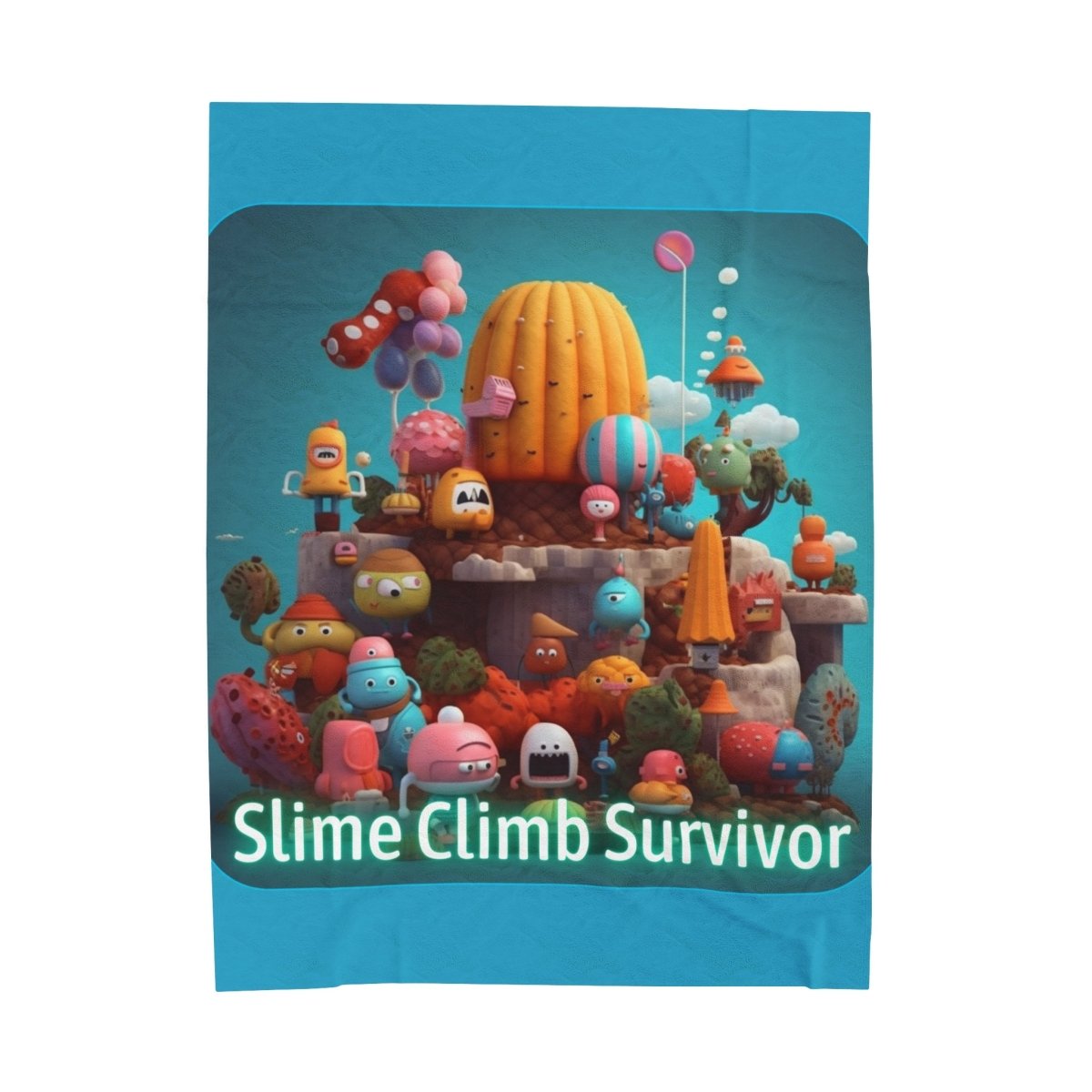 Goated Goods - Fall Guys - Slime Climb Survivor - Velveteen Plush Blanket - 60" × 80" -