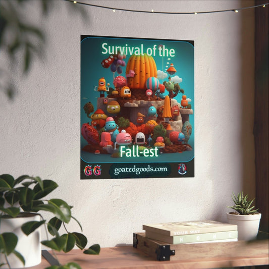 Goated Goods - Fall Guys - Survival of the Fall-est - Matte Vertical Poster - 17" x 20" - Matte