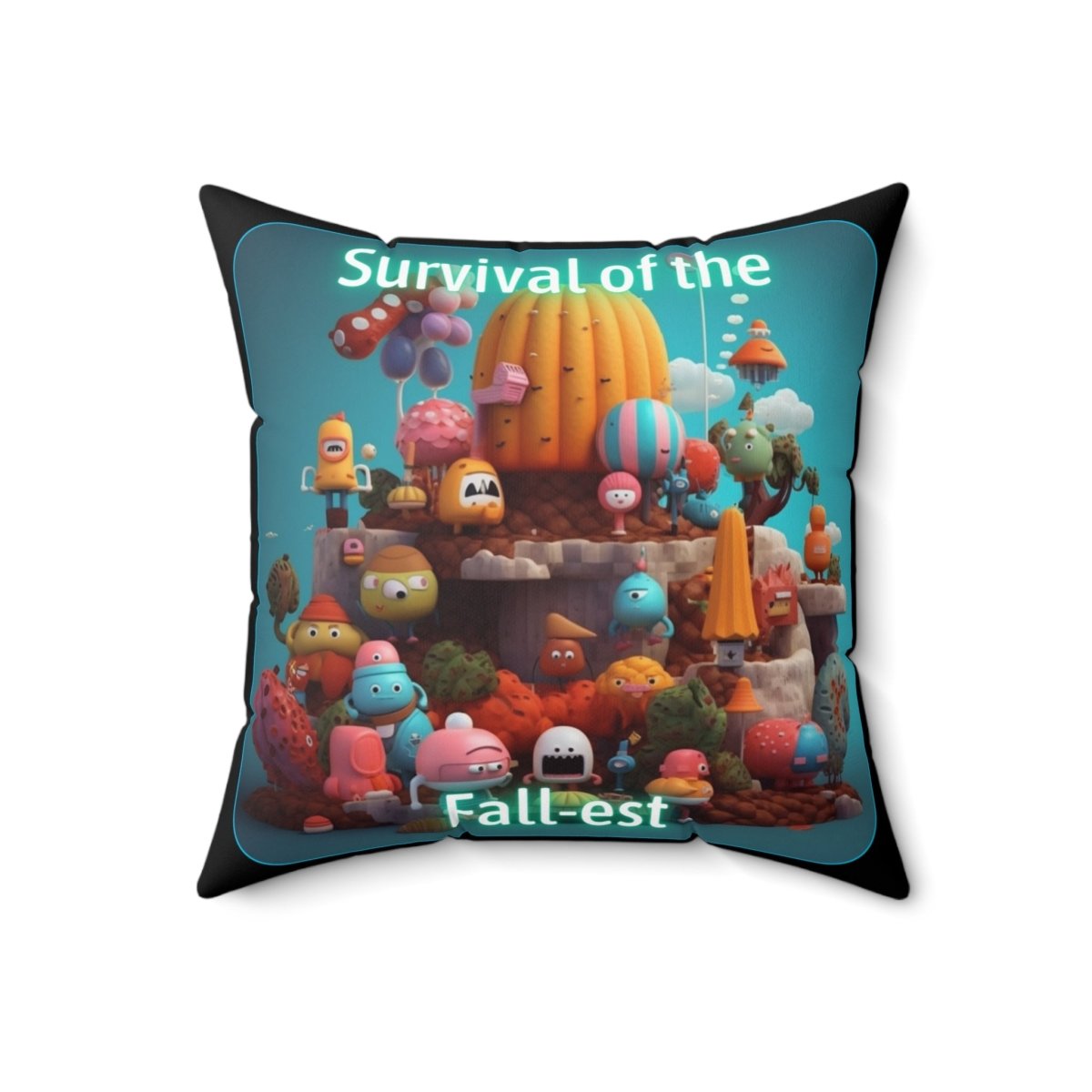 Goated Goods - Fall Guys - Survival of the Fall-est - Square Pillow - 18" × 18" -