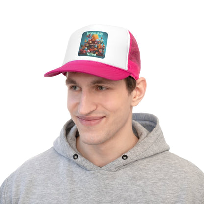 Goated Goods - Fall Guys - Survival of the Fall-est - Trucker Hat - Pink - One size