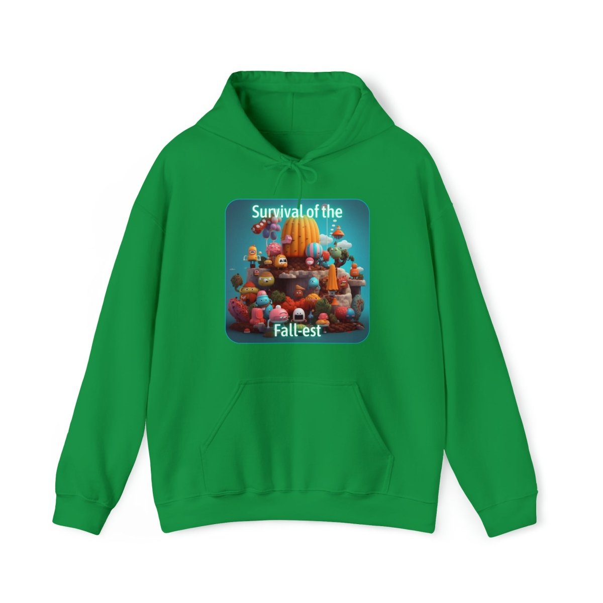 Goated Goods - Fall Guys - Survival of the Fall-est - Unisex Hoodie - Irish Green - S