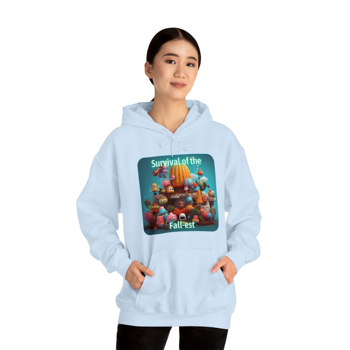 Goated Goods - Fall Guys - Survival of the Fall-est - Unisex Hoodie - Light Blue - S