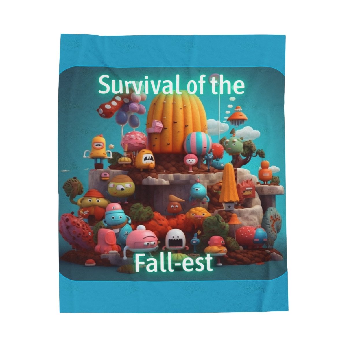 Goated Goods - Fall Guys - Survival of the Fall-est - Velveteen Plush Blanket - 30" × 40" -