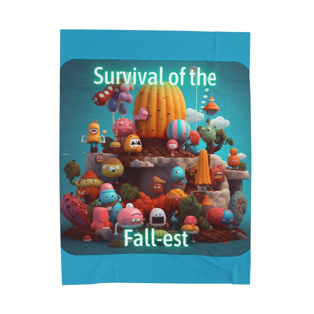 Goated Goods - Fall Guys - Survival of the Fall-est - Velveteen Plush Blanket - 60" × 80" -