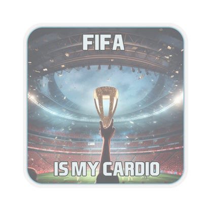 Goated Goods - FIFA - FIFA is My Cardio - Kiss-Cut Transparent Sticker - 6" × 6" - Transparent