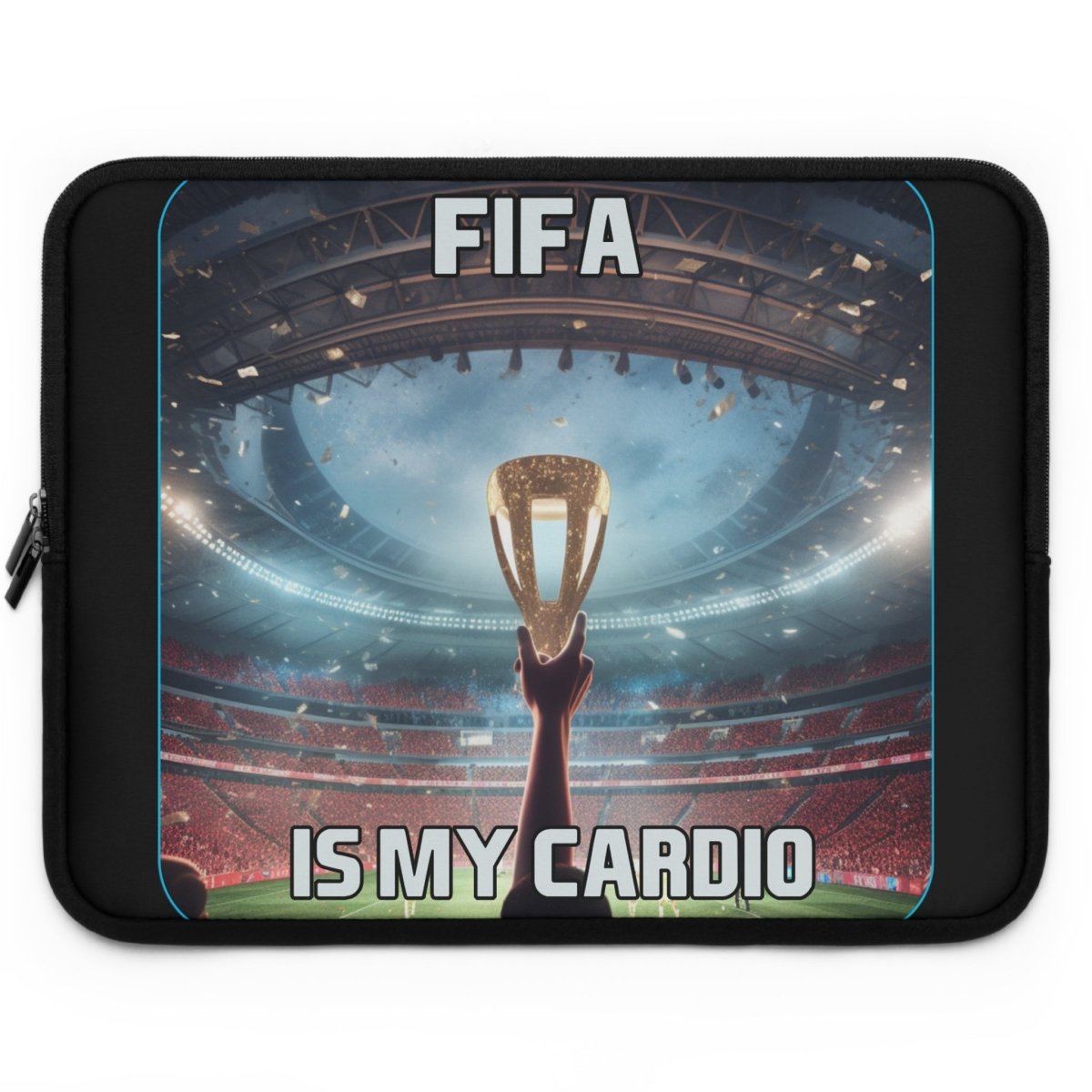 Goated Goods - FIFA - FIFA is My Cardio - Laptop Sleeve - Black - 10"