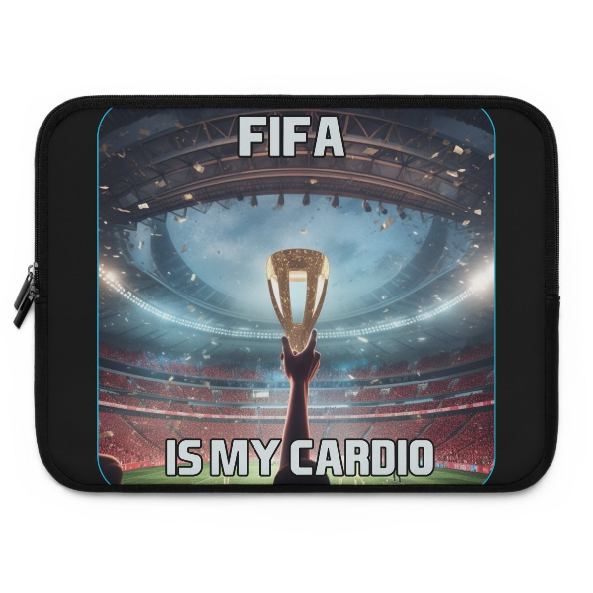 Goated Goods - FIFA - FIFA is My Cardio - Laptop Sleeve - Black - 13"