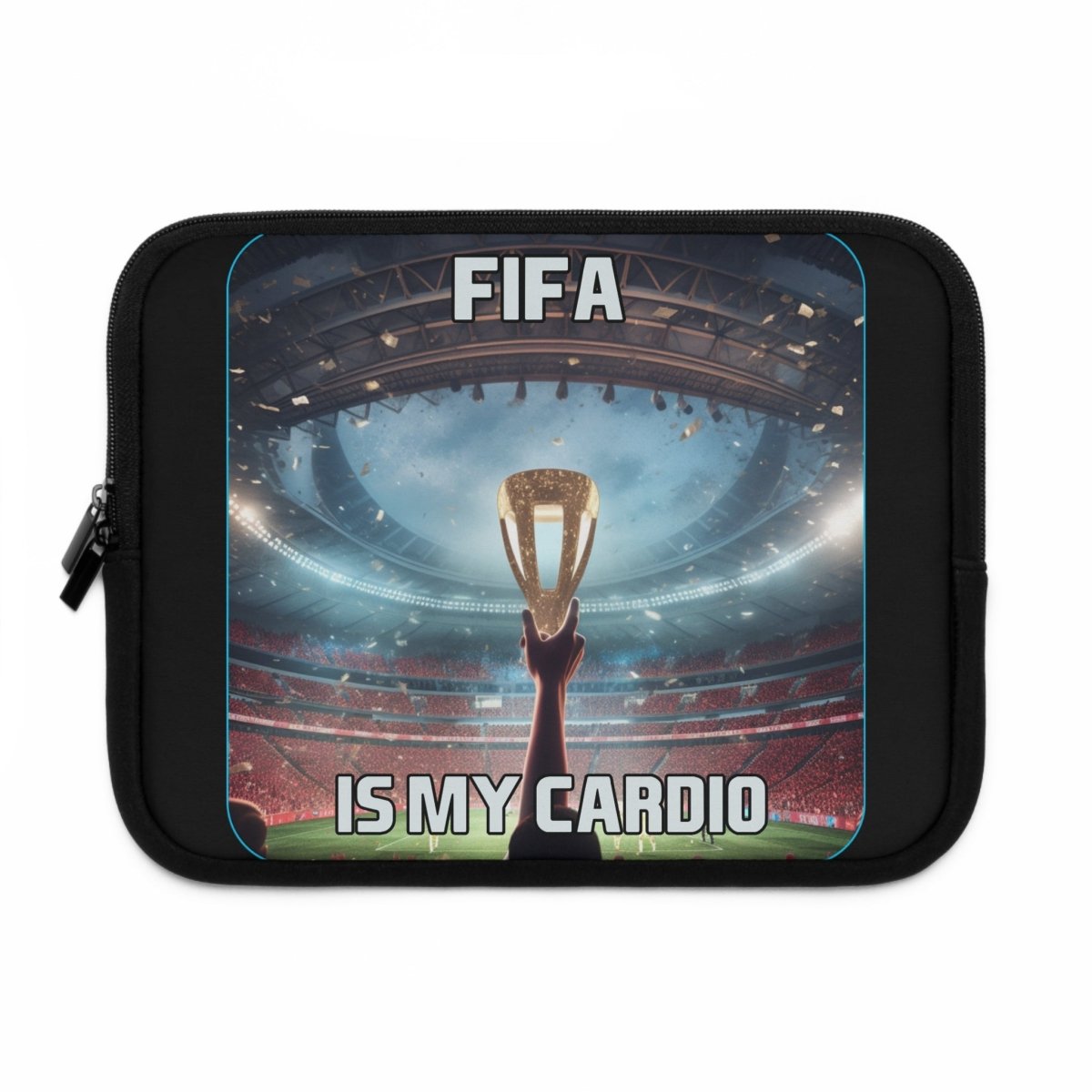 Goated Goods - FIFA - FIFA is My Cardio - Laptop Sleeve - Black - 15"