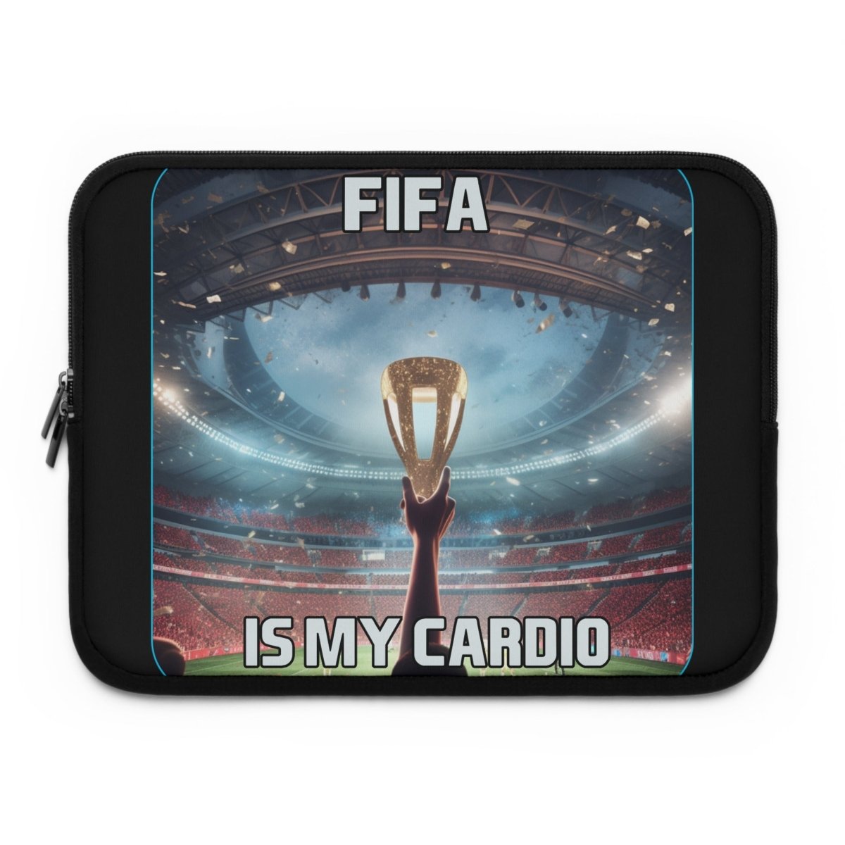 Goated Goods - FIFA - FIFA is My Cardio - Laptop Sleeve - Black - 17"