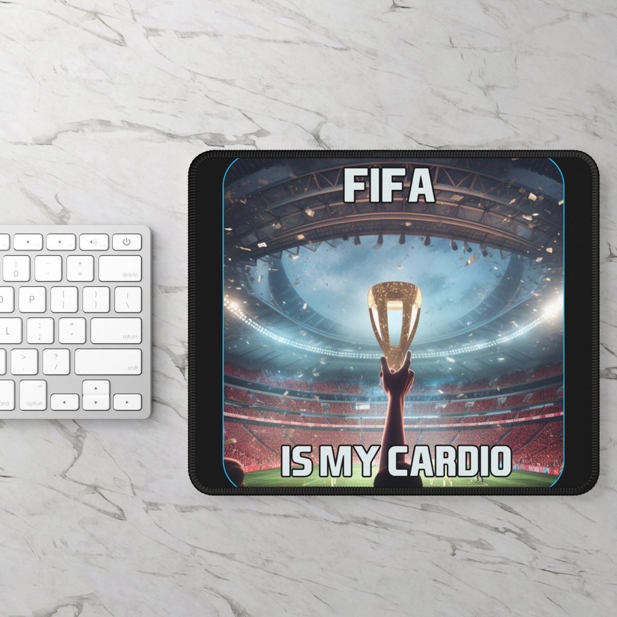 Goated Goods - FIFA - FIFA is My Cardio - Mouse Pad - Rectangle - 9" × 7"