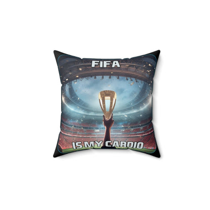 Goated Goods - FIFA - FIFA is My Cardio - Square Pillow - 14" × 14" -